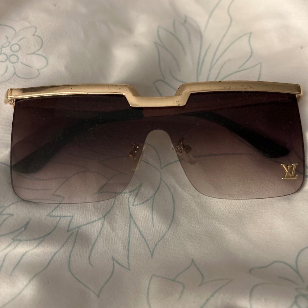Louis Vuitton gold rimmed sunglasses